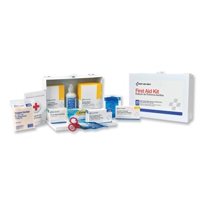 25 PERSON STEEL FIRST-AID KIT W/EYEWASH